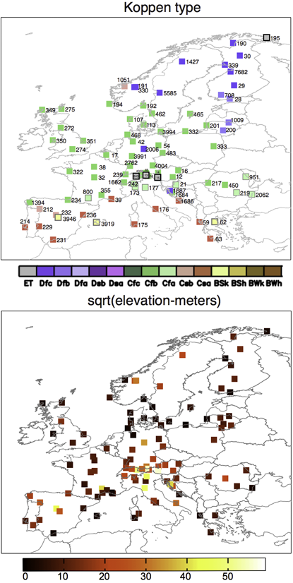Stations selected for VALUE Experiment 1a